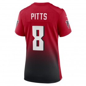 Atlanta Falcons Tröjor Kyle Pitts 8 Nike Röd 2021 NFL Draft - Dame